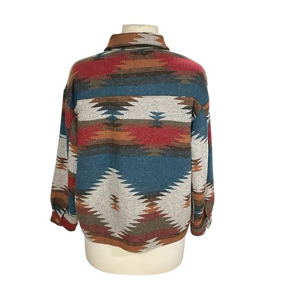 Emery Rose Women’s Size Small Aztec Southwest Button Down Cotton Blend Jacket - Picture 2 of 9